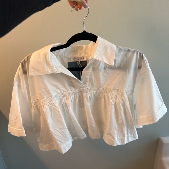 NWT Emory Park Tailored Crop Top - Picture 2 of 3